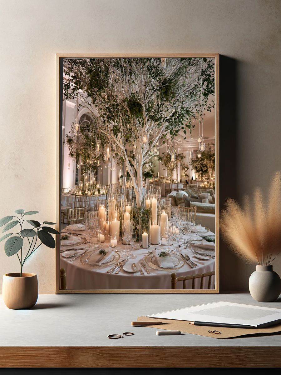 Elegant Wedding Reception Photography Poster. — room view 2