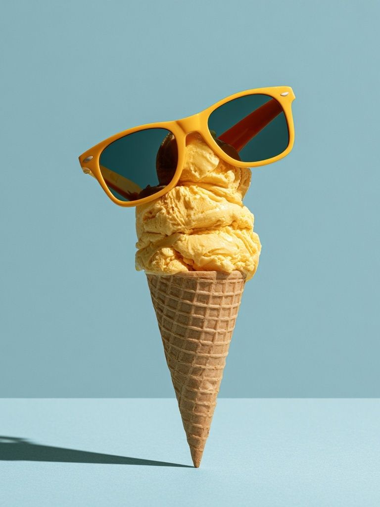 Ice Cream Sunglasses Photography Poster. poster detail
