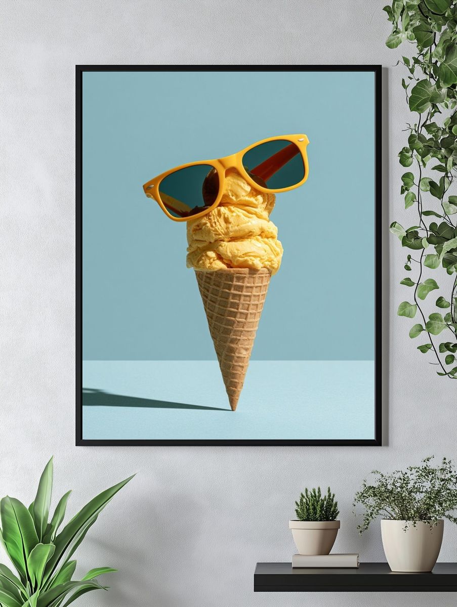 Ice Cream Sunglasses Photography Poster. — room view 4