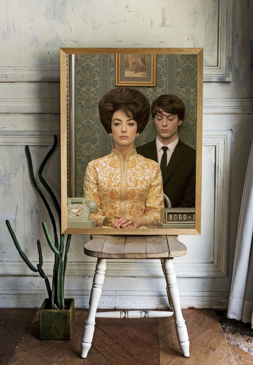 Retro Salon Portrait Poster. room preview