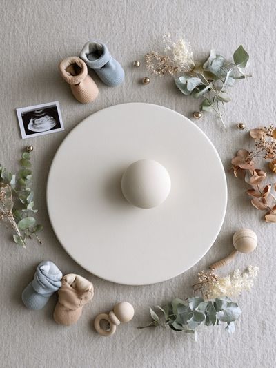 Neutral Baby Flat Lay Photography Poster. poster