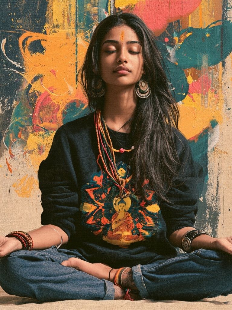 Meditative Woman Portrait Print. poster — photography art