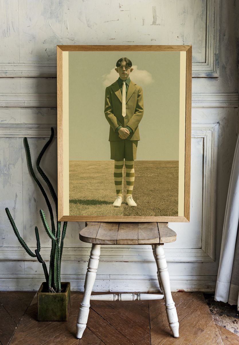 Surreal Boy in Suit Photography Poster. room preview