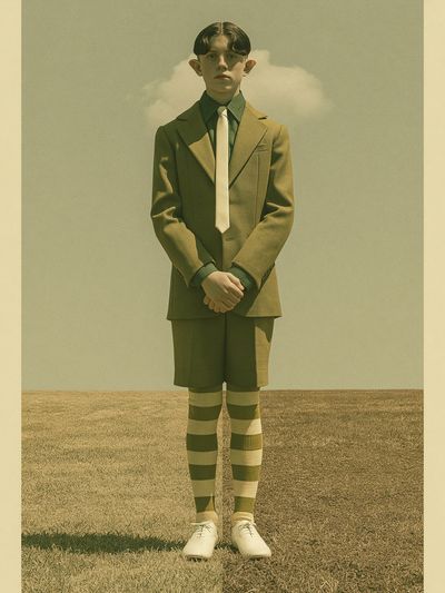 Surreal Boy in Suit Photography Poster.