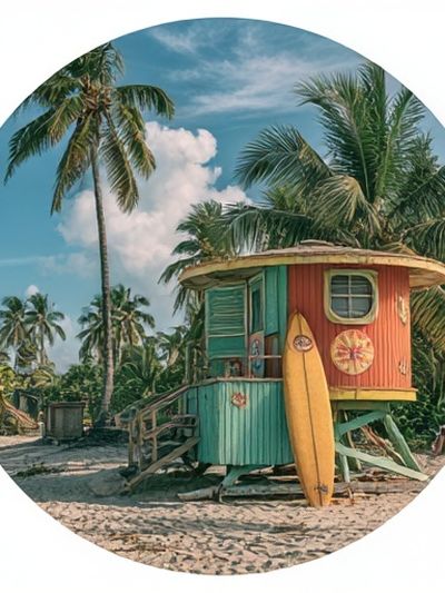 Tropical Surf Shack Photography Poster. poster