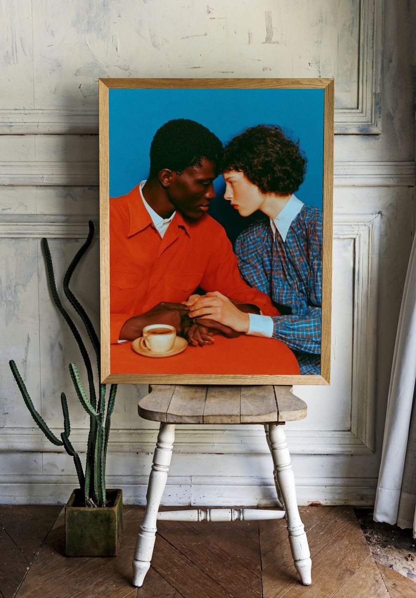 Intimate Couple Portrait Photography Poster. — room view 1