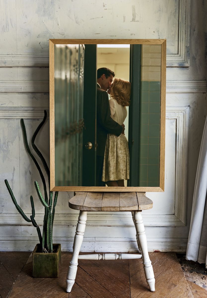 Retro Couple Kiss Photography Poster. — room view 1