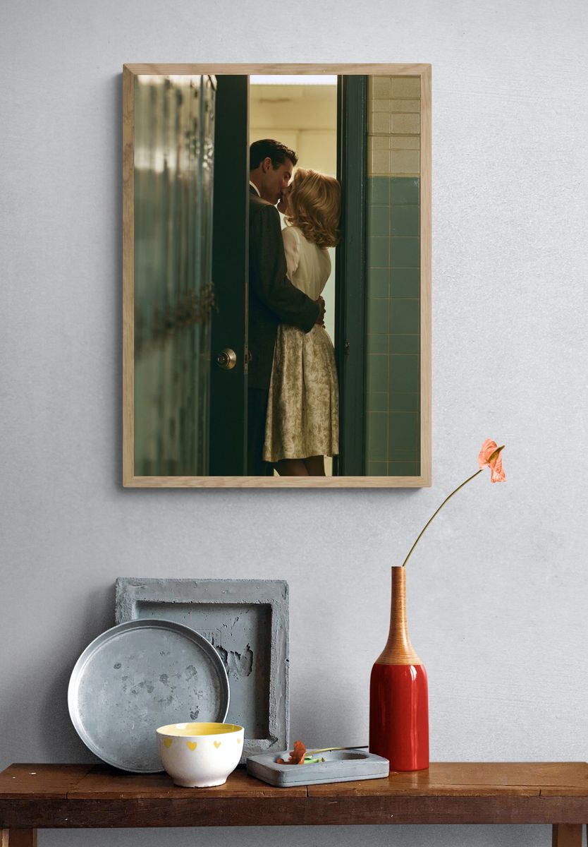Retro Couple Kiss Photography Poster. — room view 3