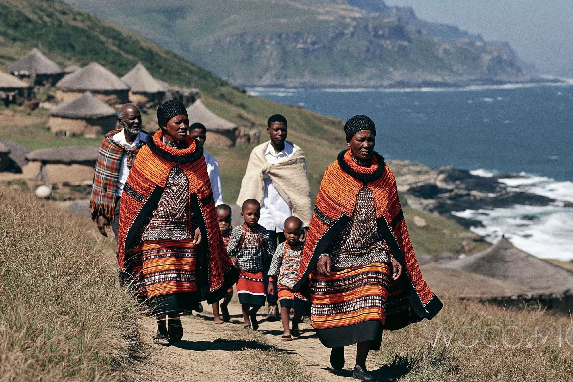 Zulu Village Coastline Photography Poster. poster detail