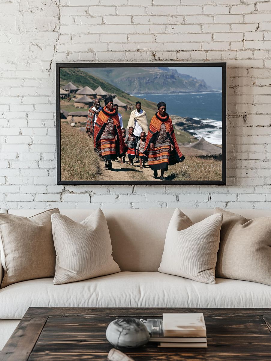 Zulu Village Coastline Photography Poster. — room view 1