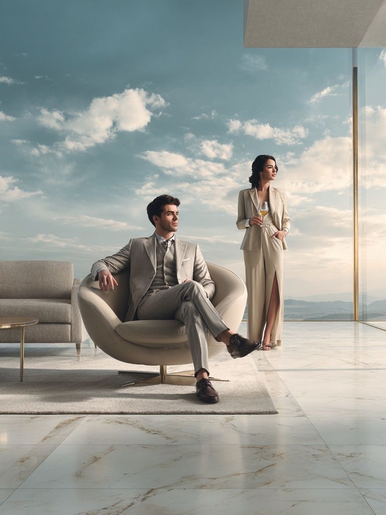 Luxury Penthouse Lifestyle Photography Poster. poster detail