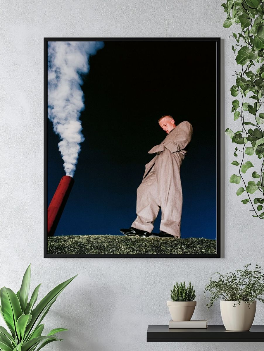 Surreal Figure and Smoke Photography Poster. — room view 4
