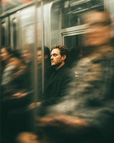 Subway Stillness Photography Poster. poster print