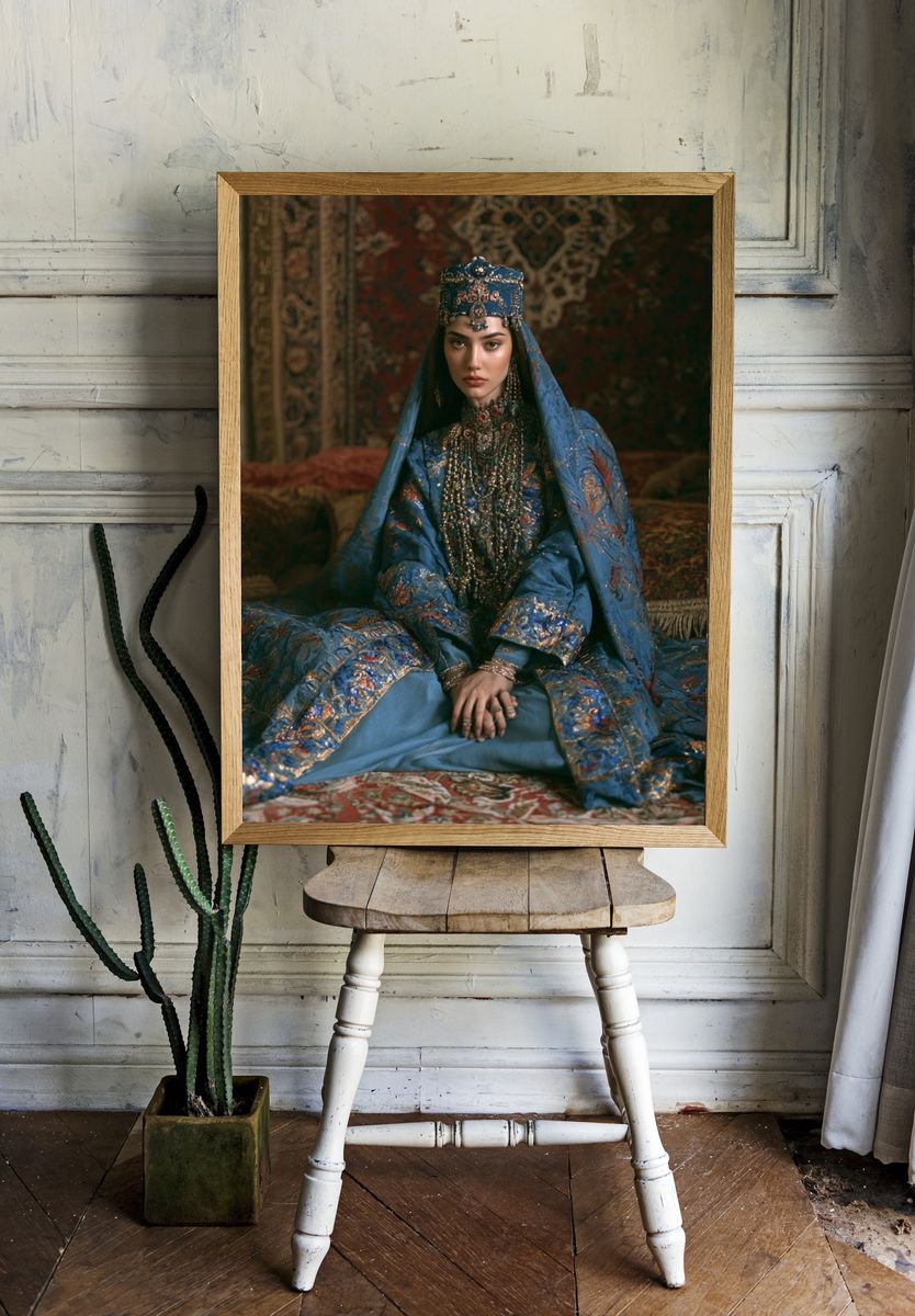 Regal Blue Portrait Photography Poster. — room view 1