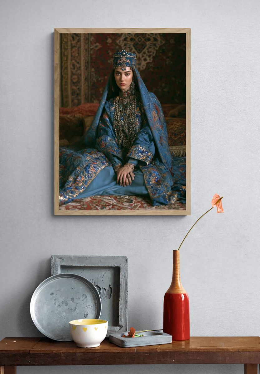 Regal Blue Portrait Photography Poster. — room view 3