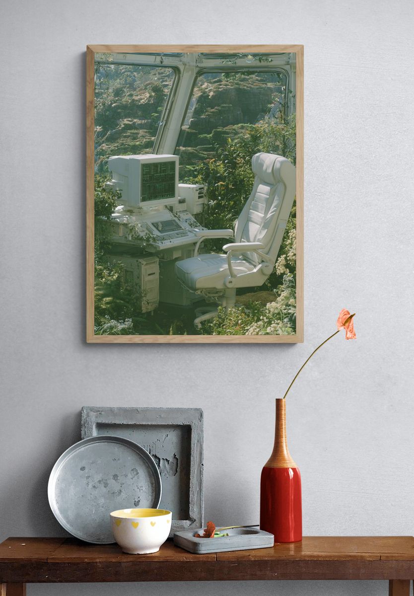 Overgrown Control Room Photography Poster. — room view 3