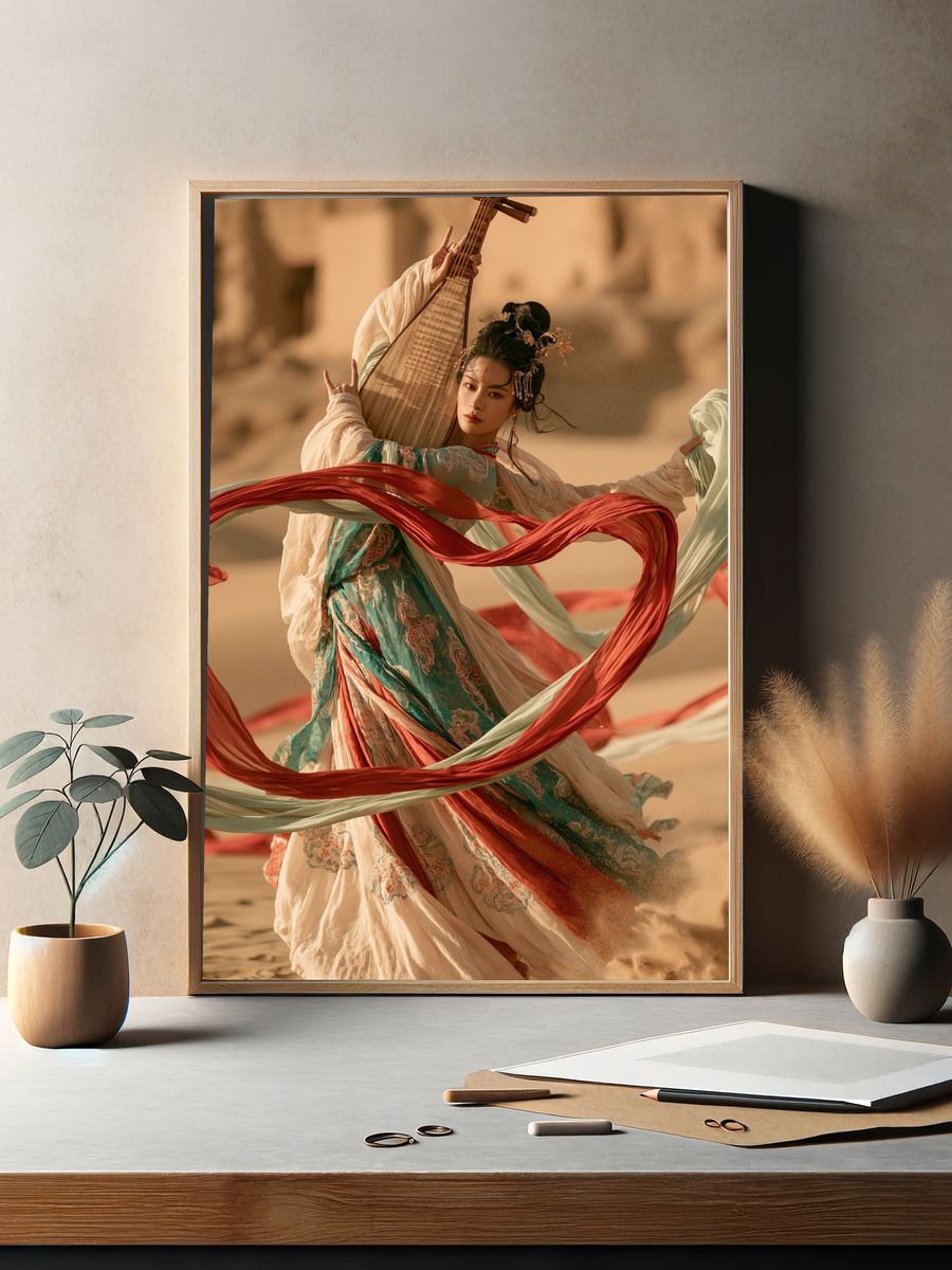 Cultural Dance Portrait Print. — room view 2