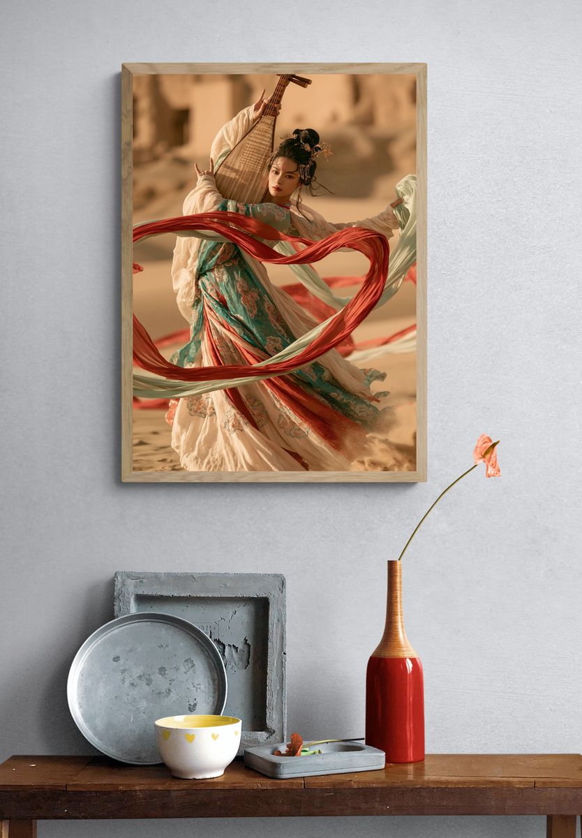 Cultural Dance Portrait Print. — room view 3
