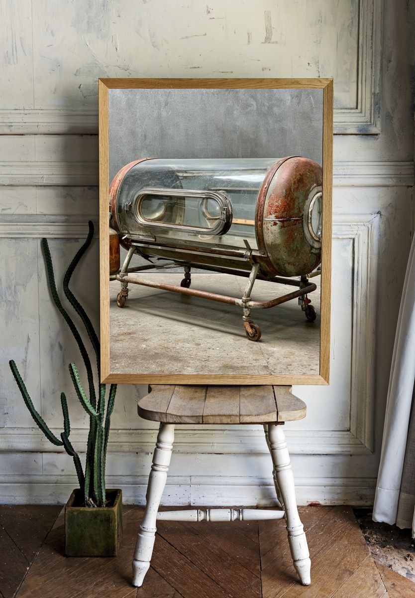 Industrial Capsule Chamber Photography Poster. — room view 1