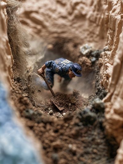 FBI Miniature Cave Scene Photography Poster. poster