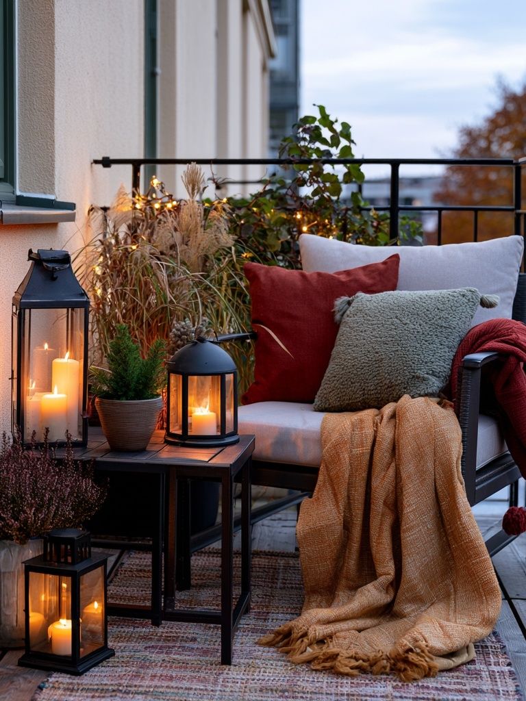 Cozy Balcony Evening Photography Poster. poster — photography art