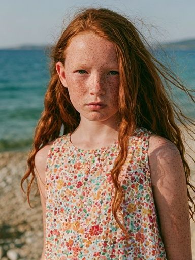 Freckled Girl by the Sea Photography Poster. poster — photography art