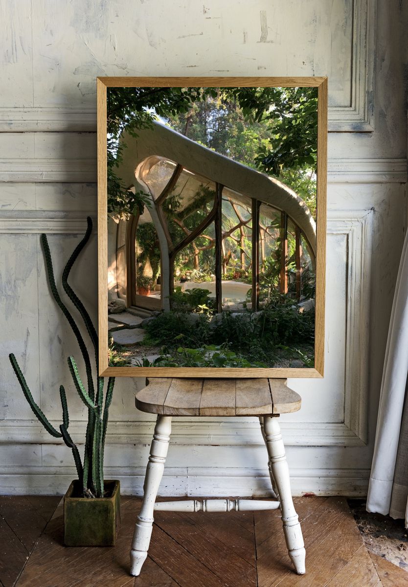 Forest Glass House Photography Poster. — room view 1