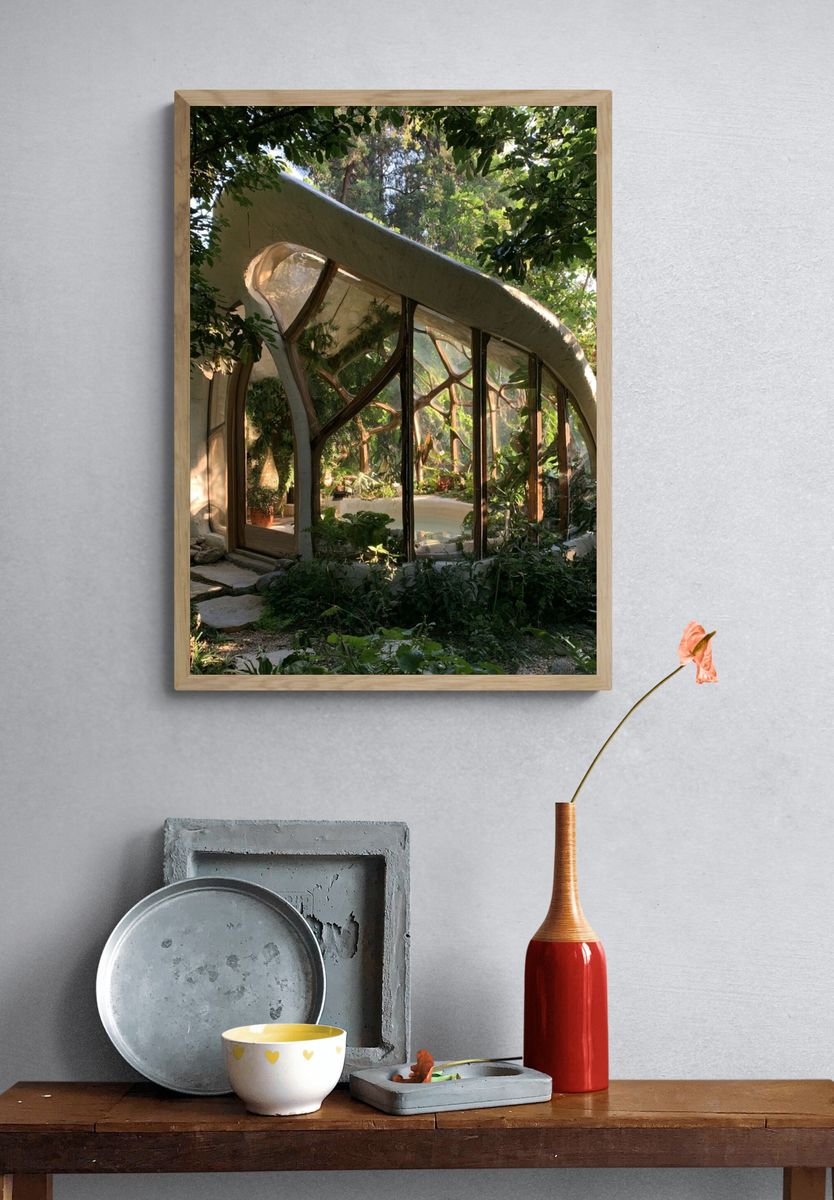 Forest Glass House Photography Poster. — room view 3
