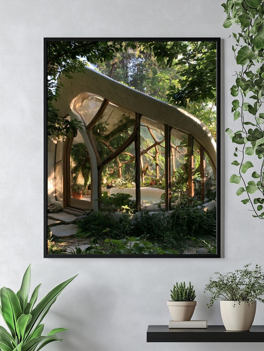 Forest Glass House Photography Poster. — room view 4