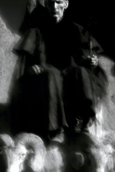 Ghostly Shepherd Portrait Print. poster print