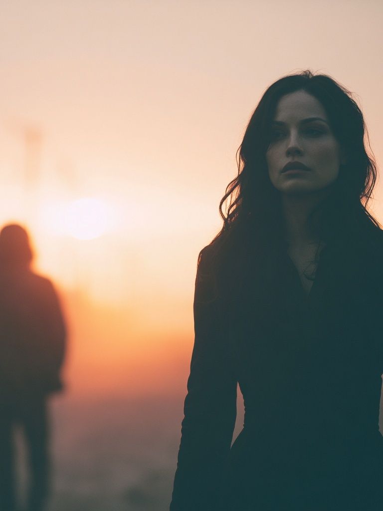 Moody Sunset Portrait Poster. poster — photography art