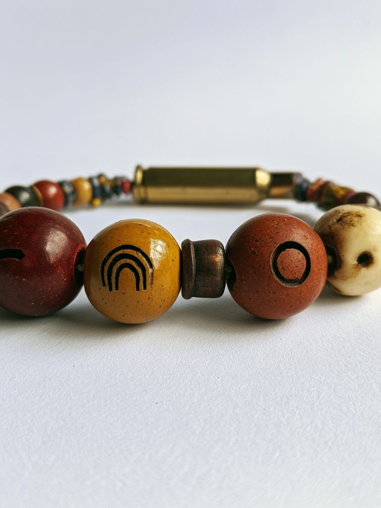 Boho Beaded Bracelet Photography Poster. poster detail