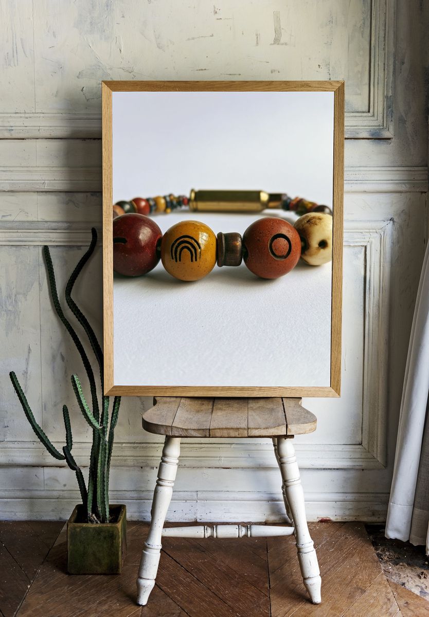 Boho Beaded Bracelet Photography Poster. — room view 1
