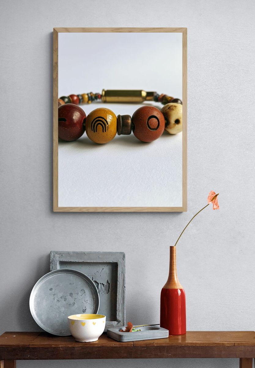 Boho Beaded Bracelet Photography Poster. — room view 3