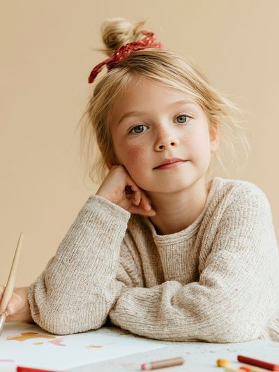 Blonde Girl Portrait Photography Poster. poster