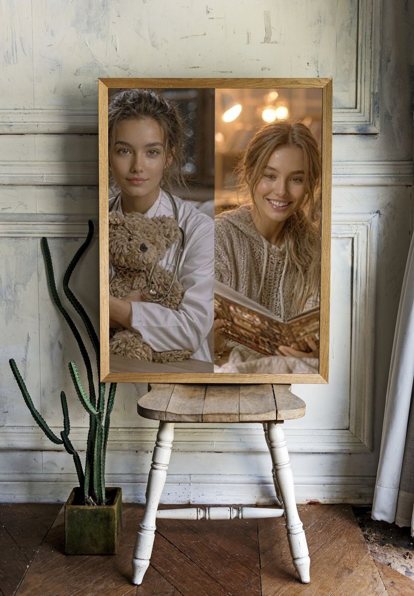 Cozy Family Portrait Photography Poster. room preview