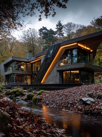 Modern Forest House Photography Poster. poster