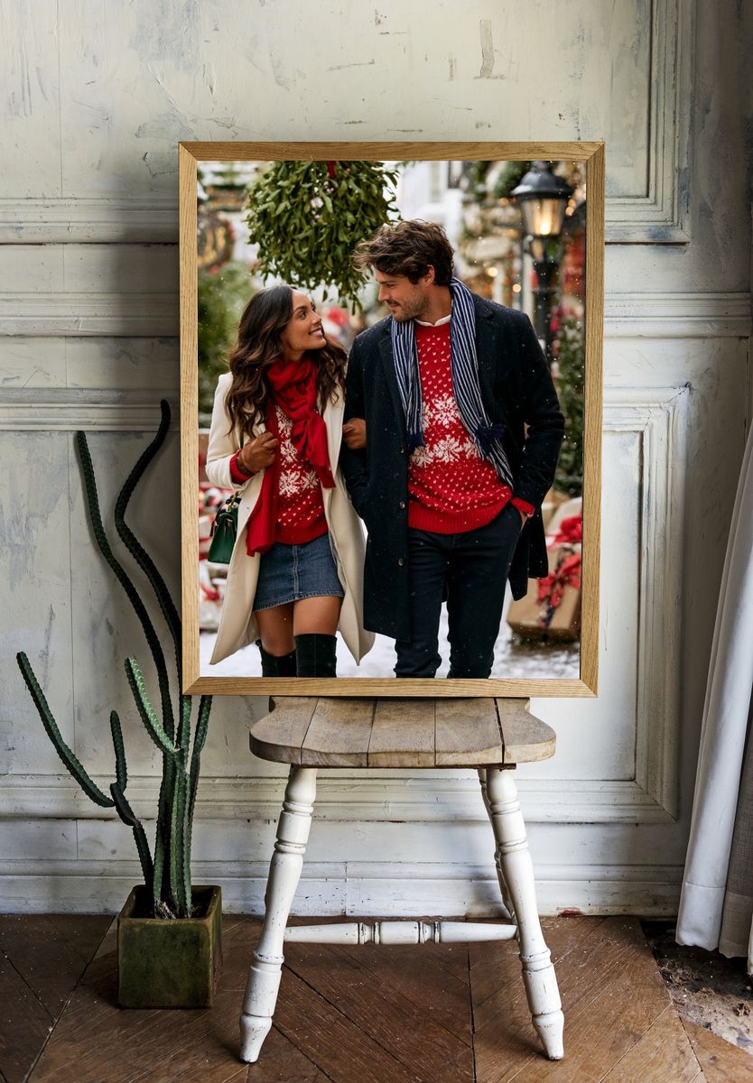 Holiday Couple Street Photography Poster. — room view 1