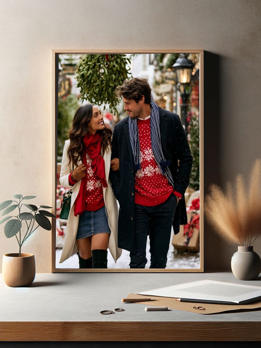 Holiday Couple Street Photography Poster. — room view 2