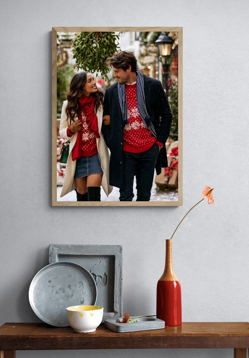 Holiday Couple Street Photography Poster. — room view 3
