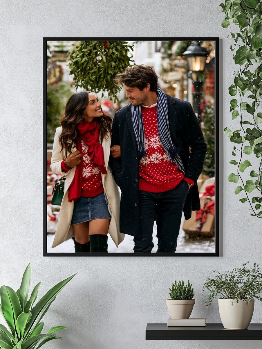 Holiday Couple Street Photography Poster. — room view 4