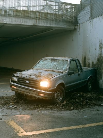 Abandoned Pickup Truck Photography Poster. poster print