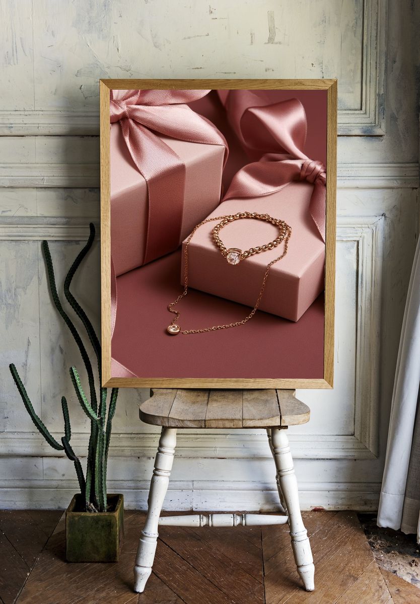 Luxury Gift Boxes Photography Poster. — room view 1