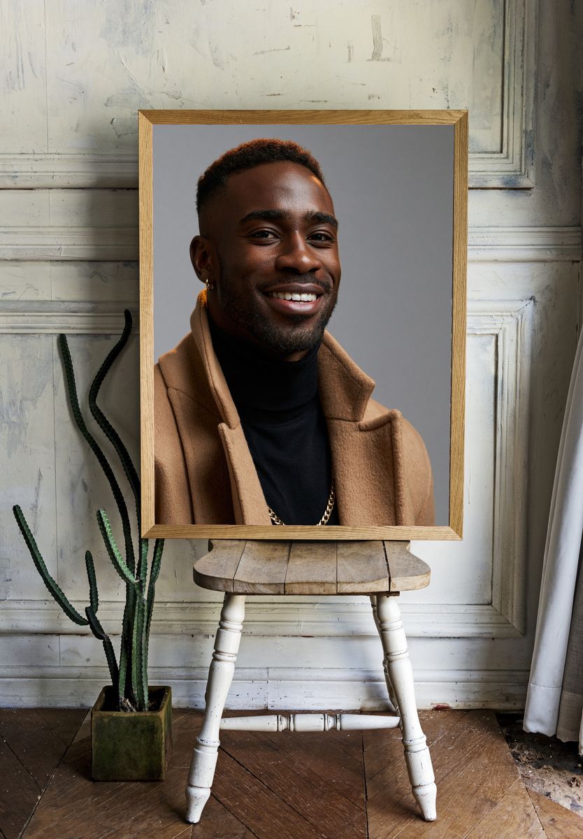 Smiling Portrait Photography Poster. room preview