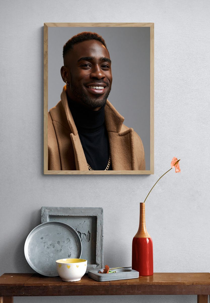 Smiling Portrait Photography Poster. — room view 3