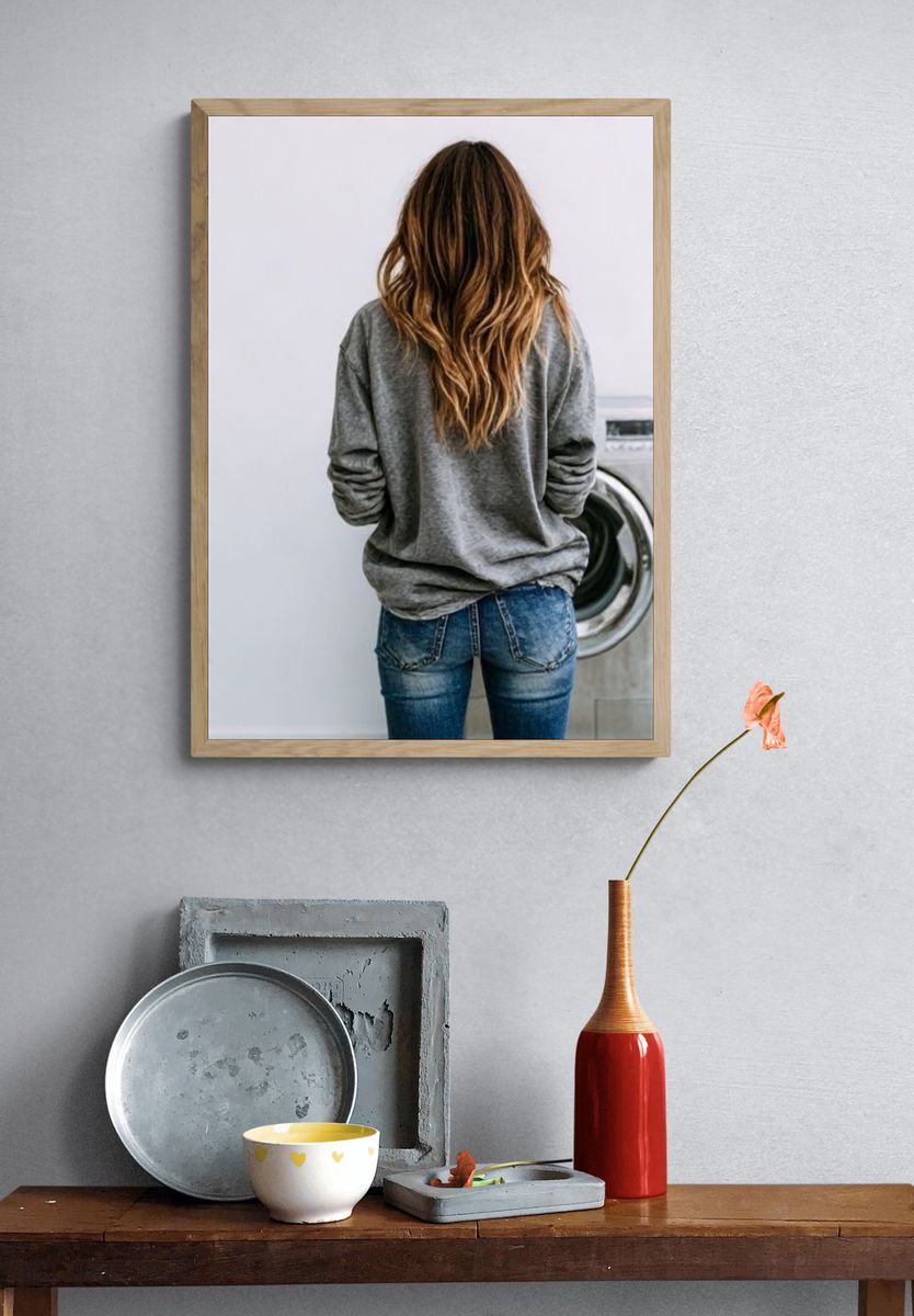 Laundry Room Portrait Photography Poster. — room view 3