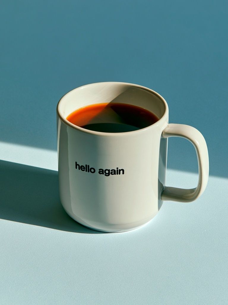 Hello Again Coffee Mug Photography Poster. poster — photography art