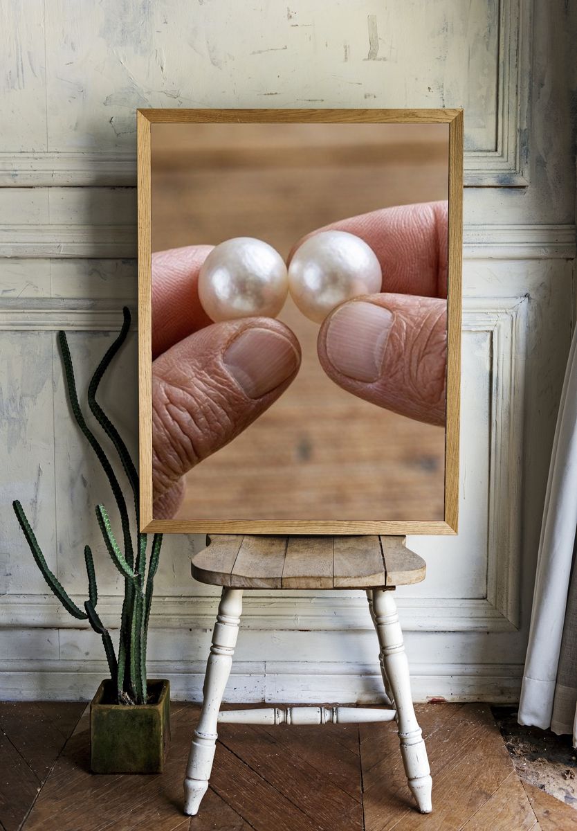 Pearl Hands Photography Print. — room view 1
