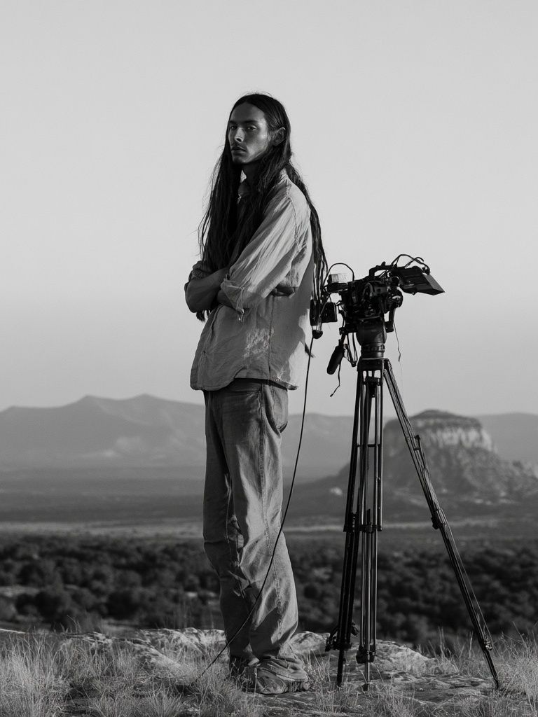 Desert Filmmaker Portrait Print. poster — photography art