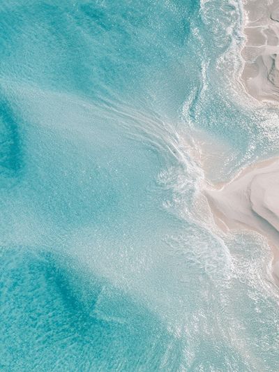 Turquoise Shoreline Aerial Photography Poster. poster